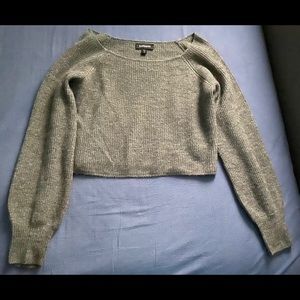 Grey Sweater Crop Top